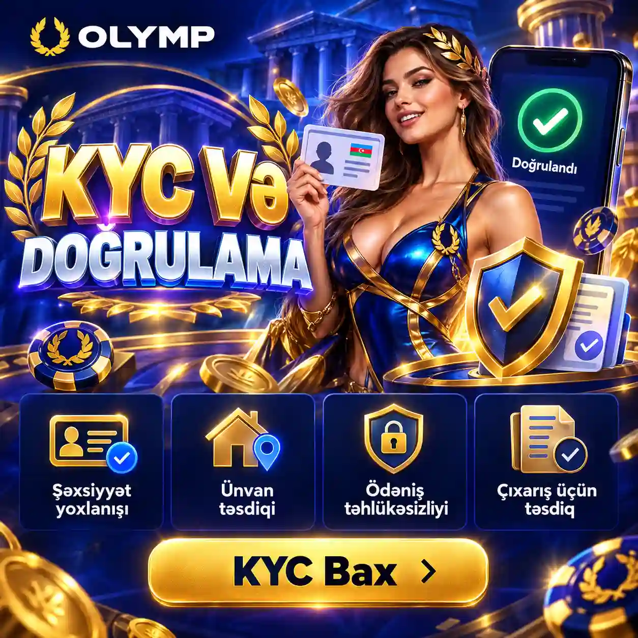 Olimp Casino KYC verifikasiyası və şəxsiyyət yoxlanışı