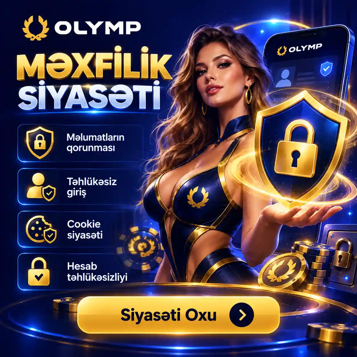 Olimp Casino Məxfilik Siyasəti və məlumatların qorunması