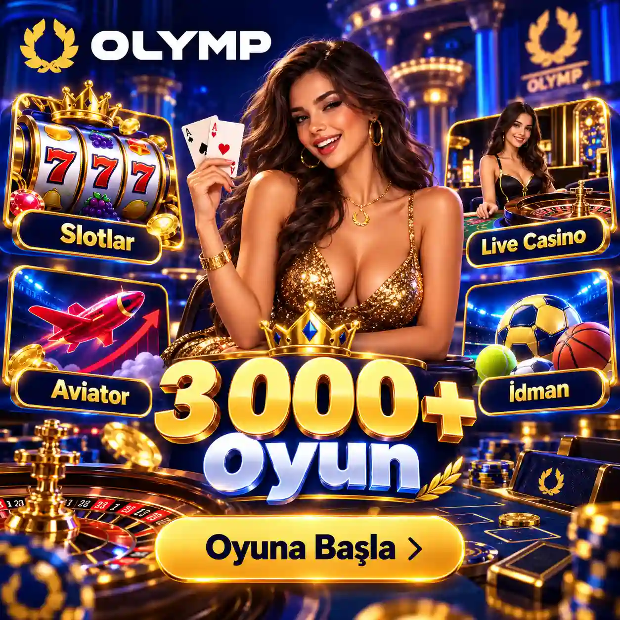 Olimp Casino 3000-dən çox oyun slotlar live casino Aviator və idman